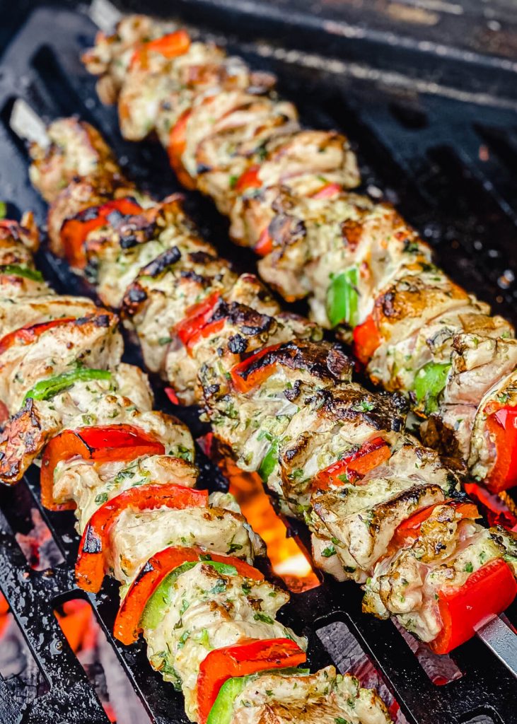 Grilled Chimichurri Chicken Skewers Recipe - Kitchen Swagger