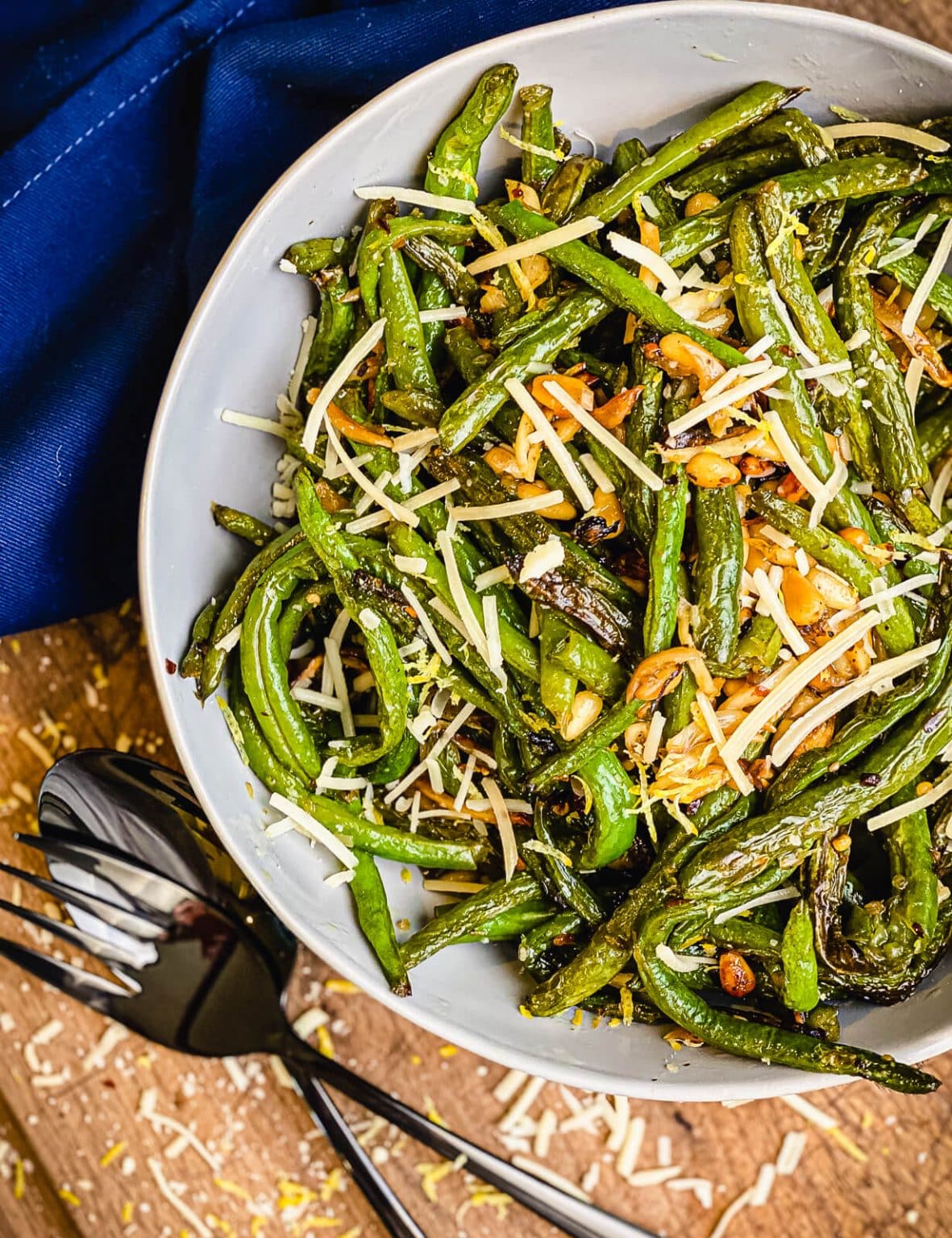 Roasted Green Beans (garlic, Parm & Pine Nuts) - Grillseeker