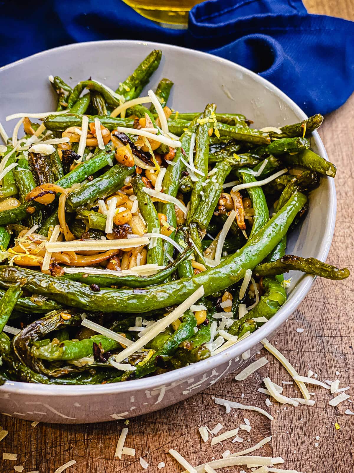 Roasted Green Beans (Garlic, Parm & Pine Nuts) - Grillseeker