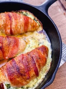 Bacon Wrapped Stuffed Chicken Breast - Grillseeker