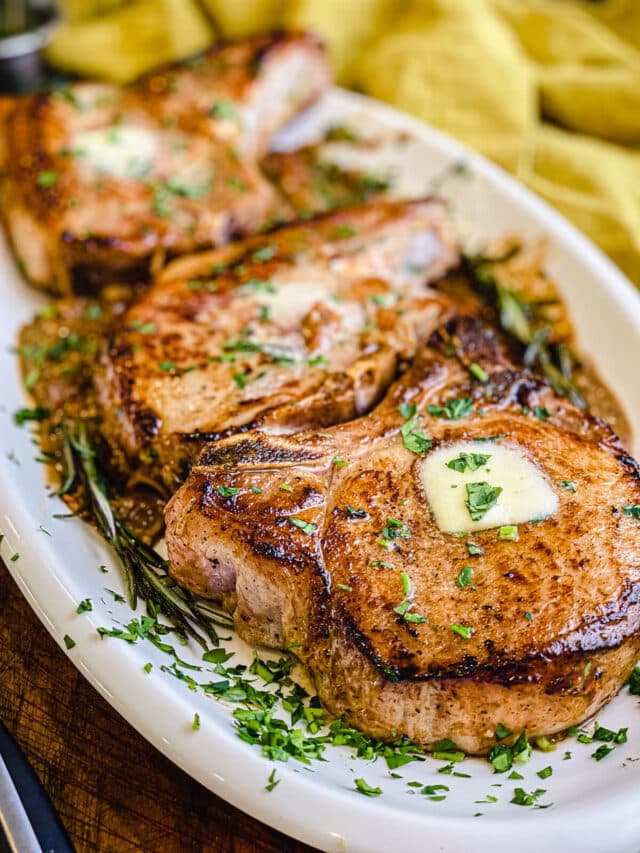 Pan Seared Pork Chops w/ Rustic Sun-dried Tomato Sauce - Grillseeker