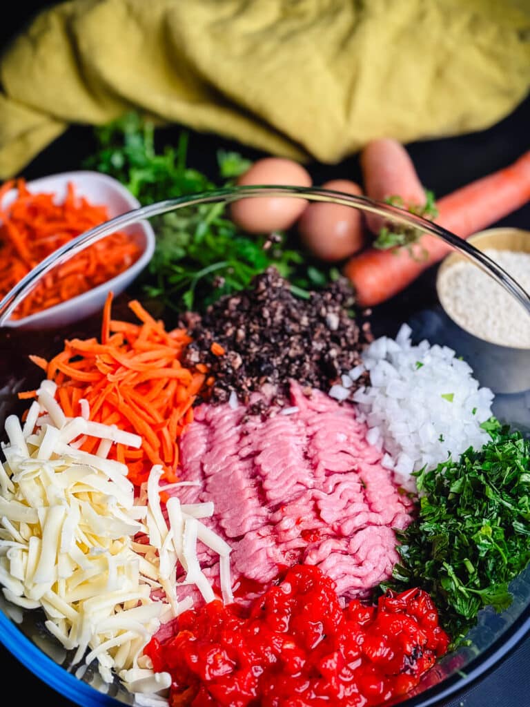 meatloaf ingredients in a bowl