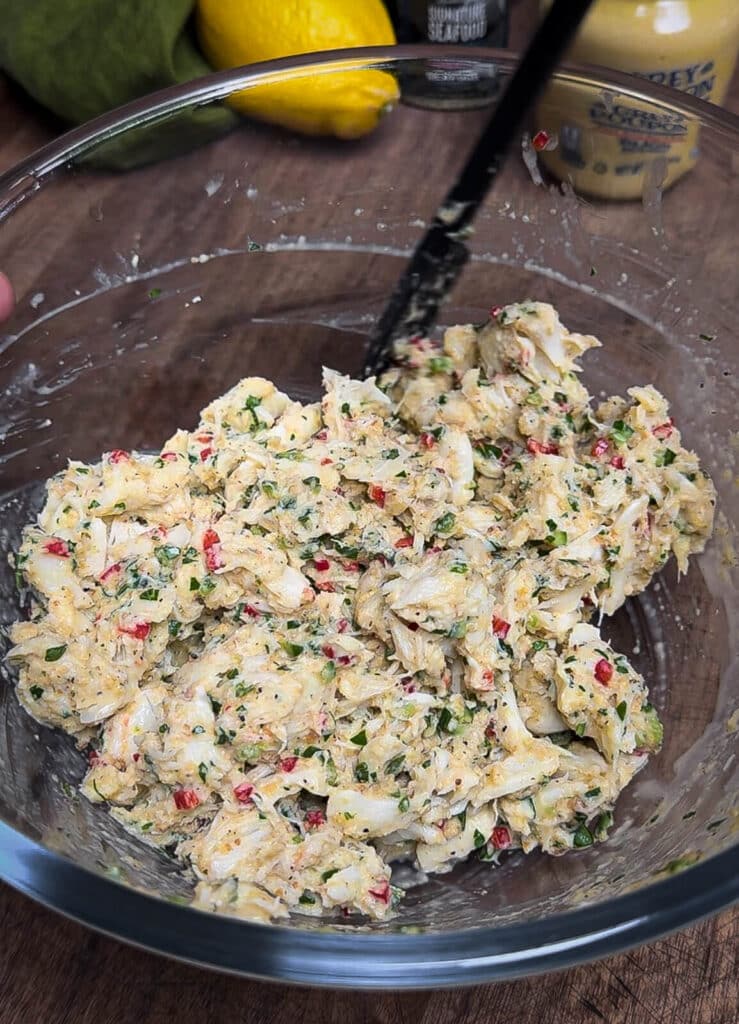 crab stuffing in a bowl